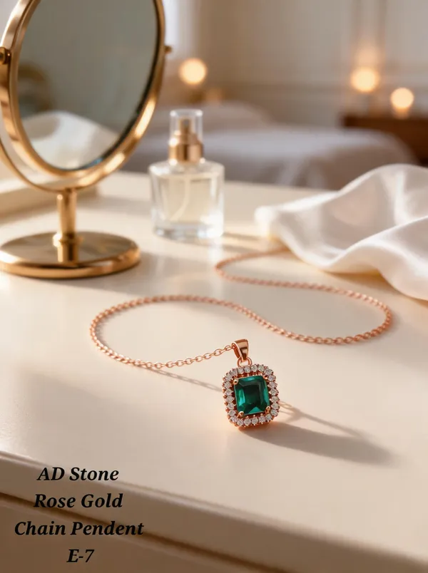 Green_&_Golden_Brass_And_Alloy_Pendant_Necklace_For_Women