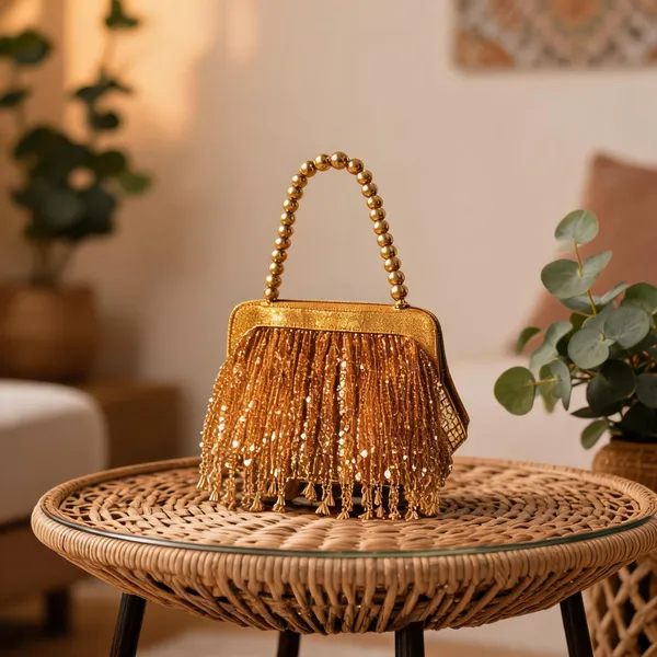 Golden_Brass_And_Alloy_Handbag_For_Women