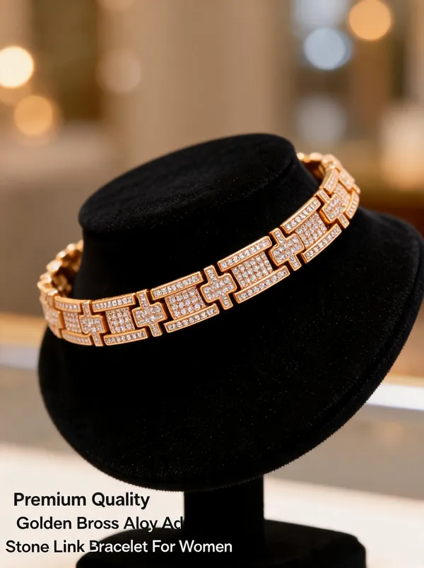 Golden_Brass_And_Alloy_Bracelet_For_Women