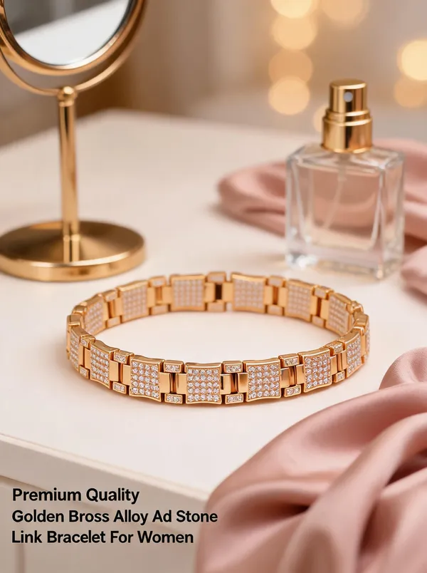 Golden_Brass_And_Alloy_Bracelet_For_Women