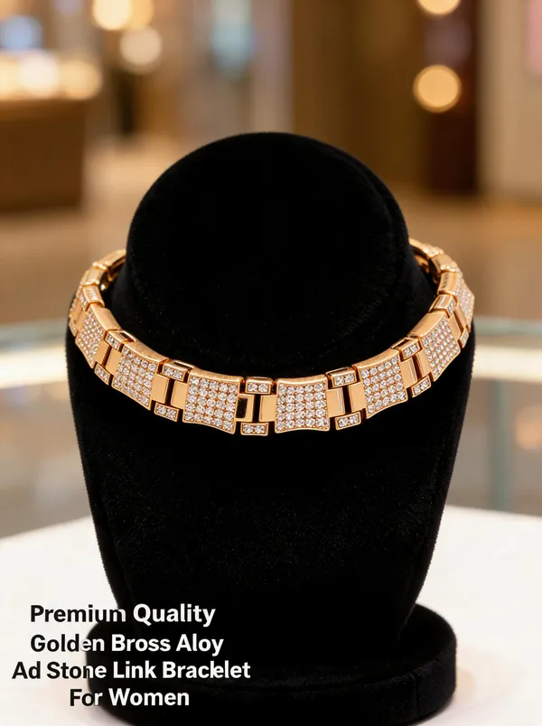 Golden_Brass_And_Alloy_Bracelet_For_Women