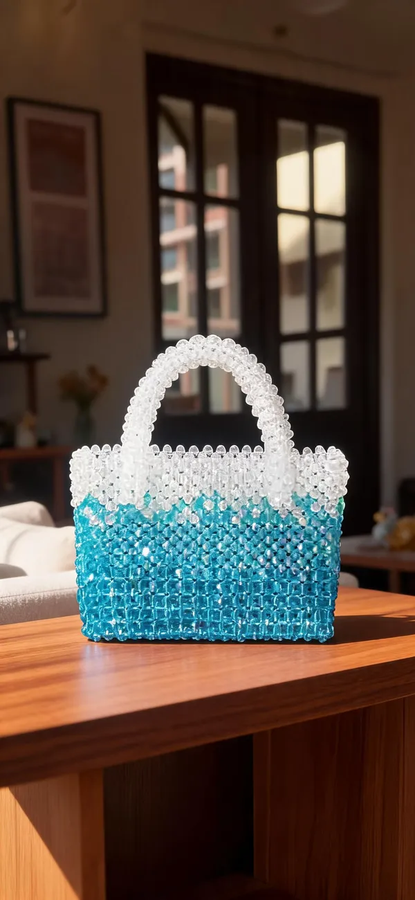 White_&_Blue_Acrylic_Handbag_For_Women