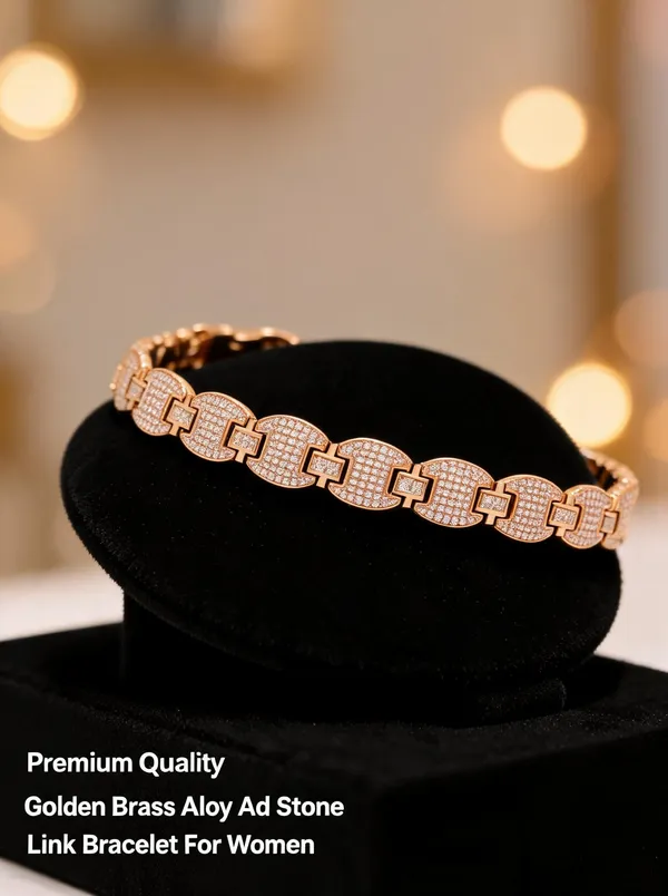 Golden_Brass_And_Alloy_Bracelet_For_Women