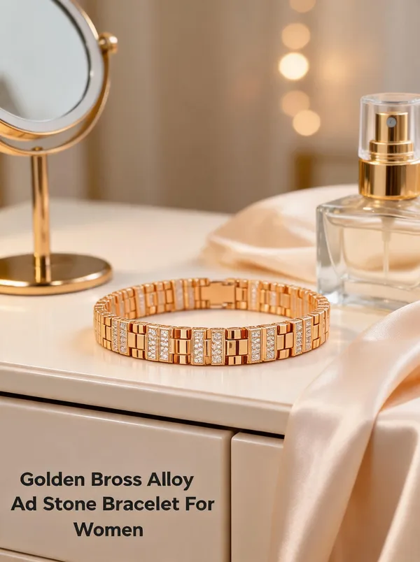 Golden_Brass_And_Alloy_Bracelet_For_Women