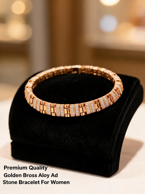 Golden_Brass_And_Alloy_Bracelet_For_Women