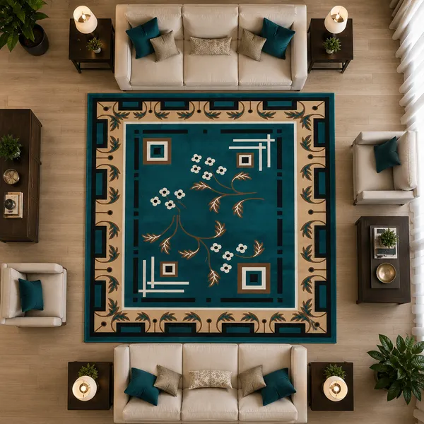 Blue_Acrylic_Rug_For_Home_Decor