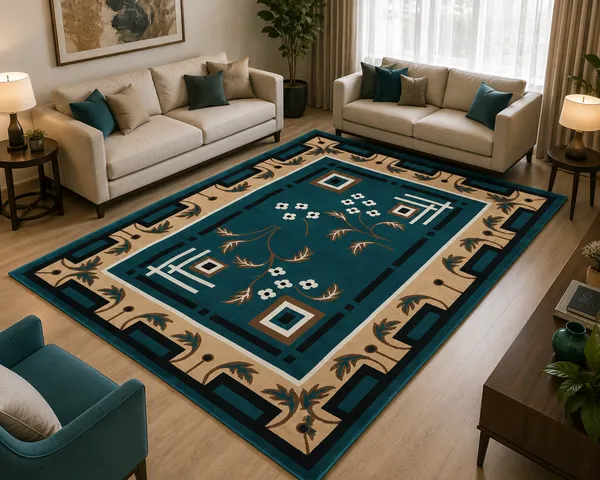 Blue_Acrylic_Rug_For_Home_Decor