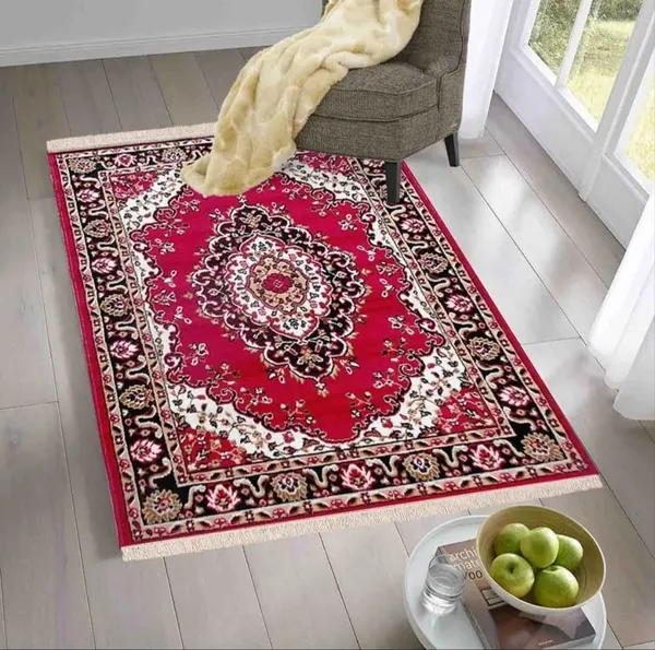 Red_Acrylic_Rug_For_Home_Decor