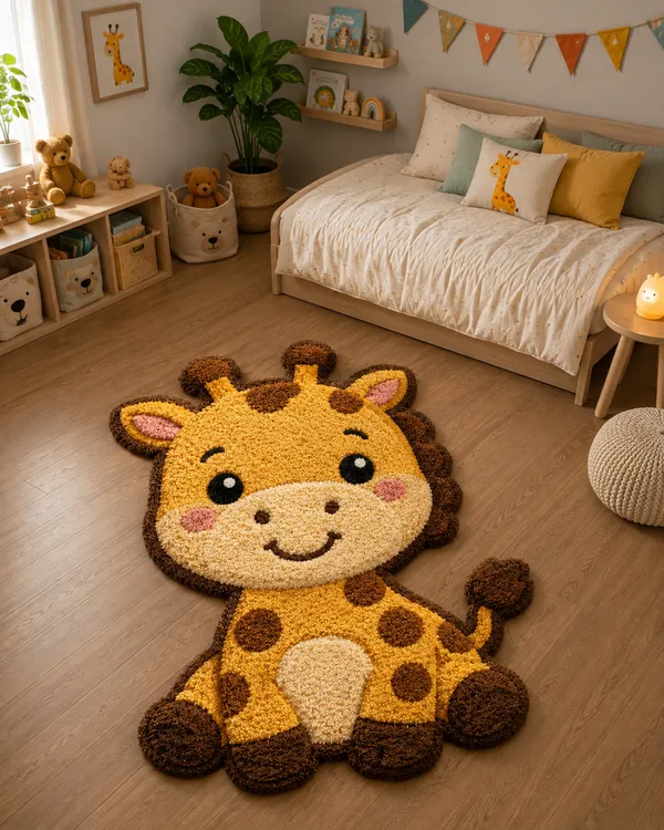 Cute_Giraffe_Kids_Hand-Tufted_Wool_Rug