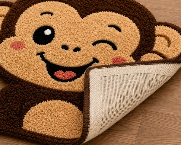 Cute_Monkey_Shape_Handmade_Hand-Tufted_Wool_Rug_for_Kids_Room