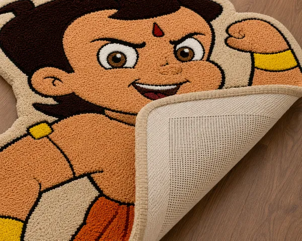 Hand_Tufted_Kids_Character_Shaped_Wool_Rug_–_Orange_&_Beige