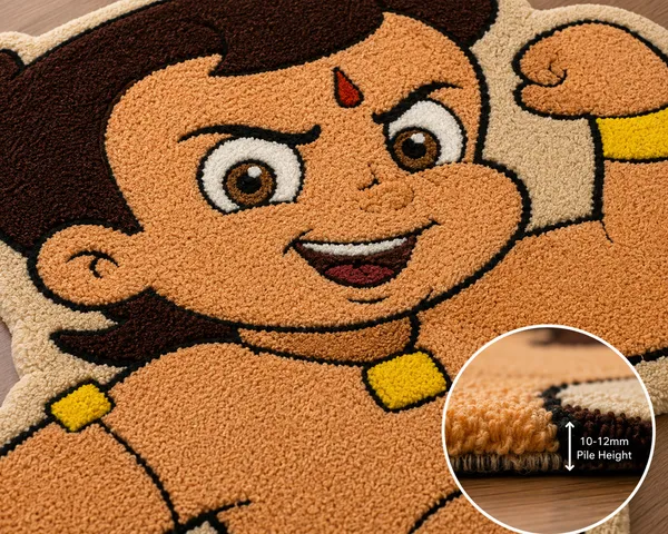Hand_Tufted_Kids_Character_Shaped_Wool_Rug_–_Orange_&_Beige