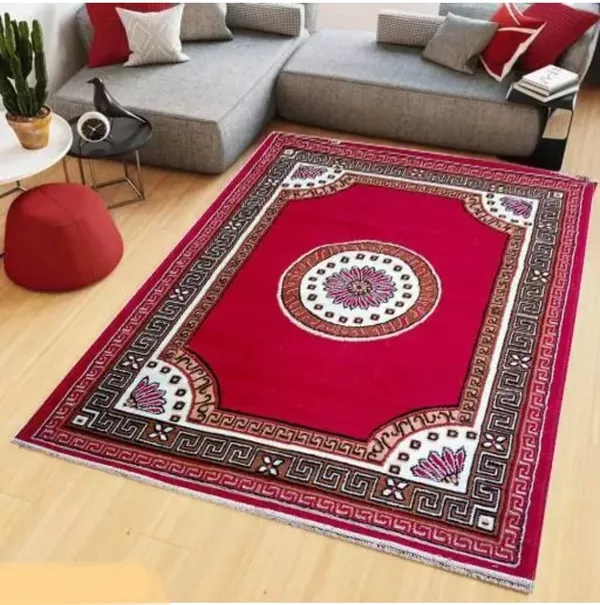 Red_Acrylic_Rug_For_Home_Decor
