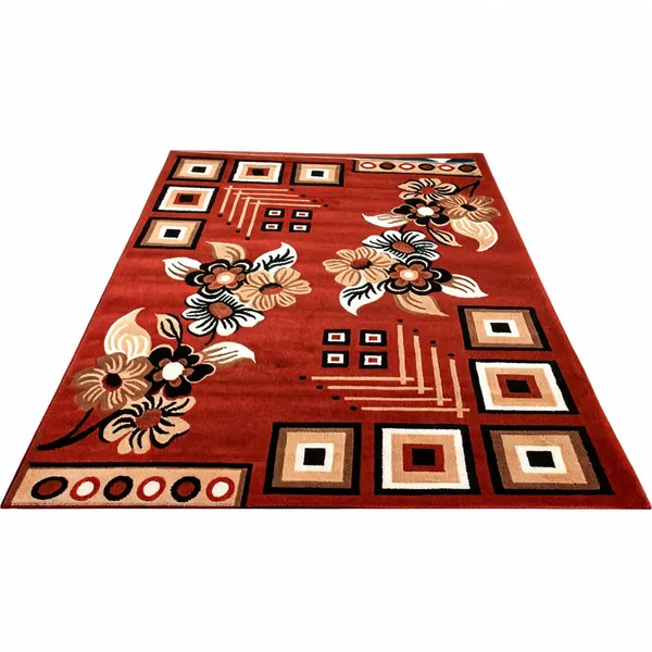 Red_Acrylic_Rug_For_Home_Decor