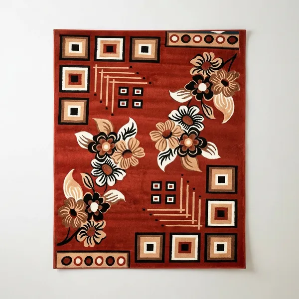 Red_Acrylic_Rug_For_Home_Decor
