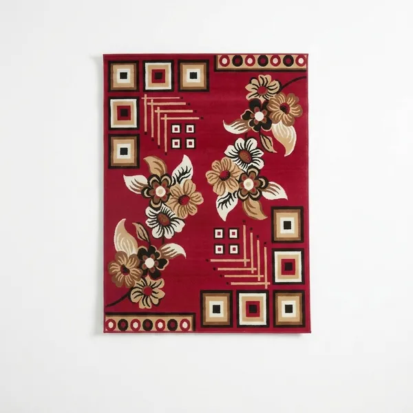 Red_Acrylic_Rug_For_Home_Decor