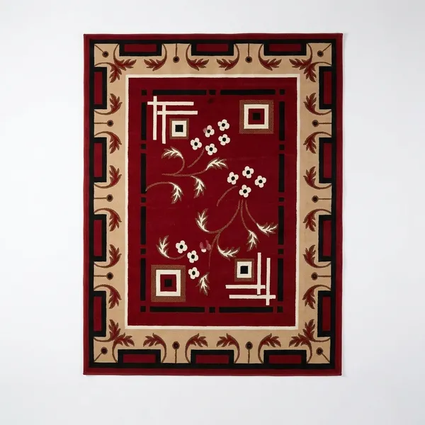 Red_Acrylic_Rug_For_Home_Decor