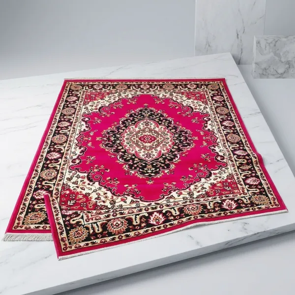 Red_Acrylic_Rug_For_Home_Decor