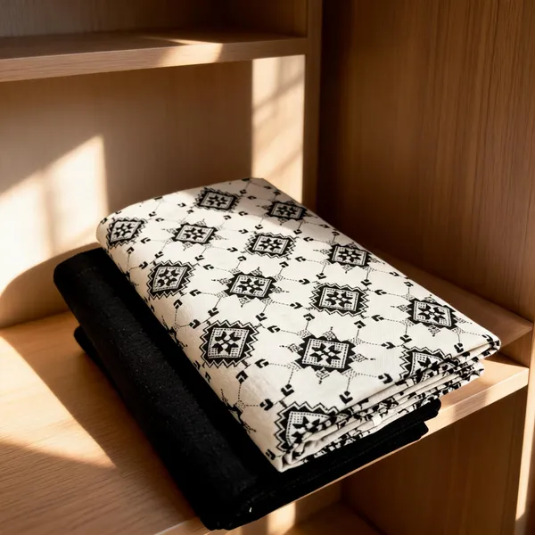 White_Cotton_Geometric_Printed_Unstitched_Fabric_For_Men