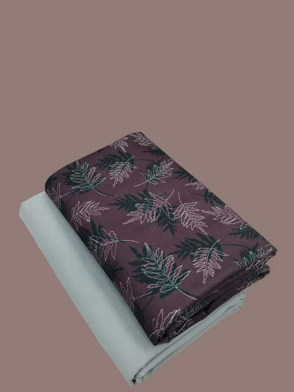 Multicolor_Cotton_Leaf_Printed_Unstitched_Fabric_For_Men