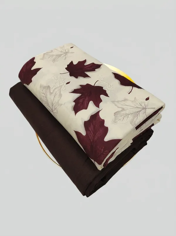 Cream_Cotton_Floral_Print_Unstitched_Fabric_For_Men