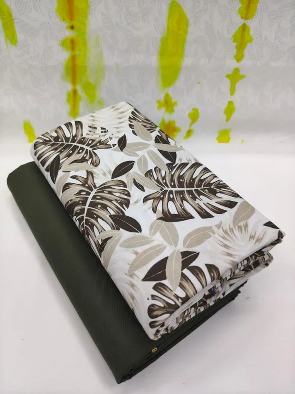 White_Cotton_Tropical_Floral_Printed_Unstitched_Fabric_For_Men