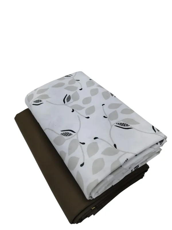 Grey_Cotton_Leaf_Print_Unstitched_Shirt_Pant_Fabric_For_Men