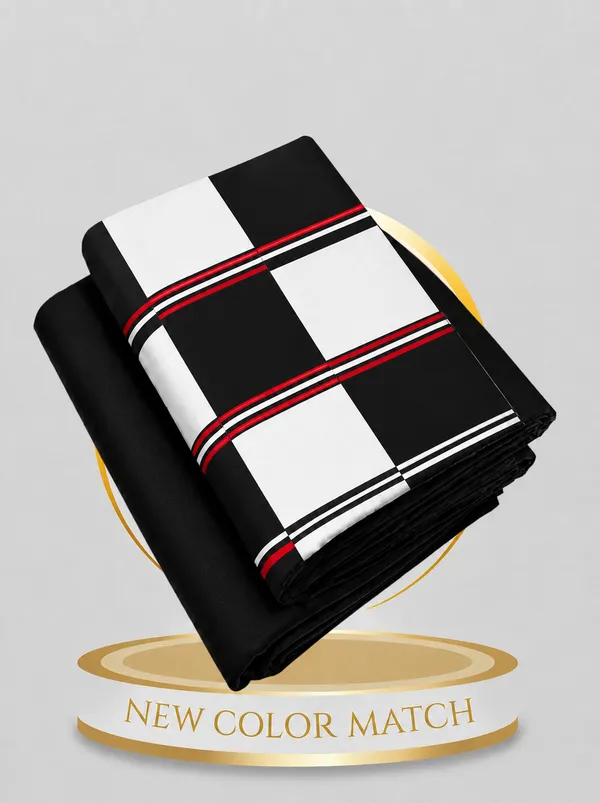Black_&_White_Cotton_Checkered_Unstitched_Fabric_For_Men
