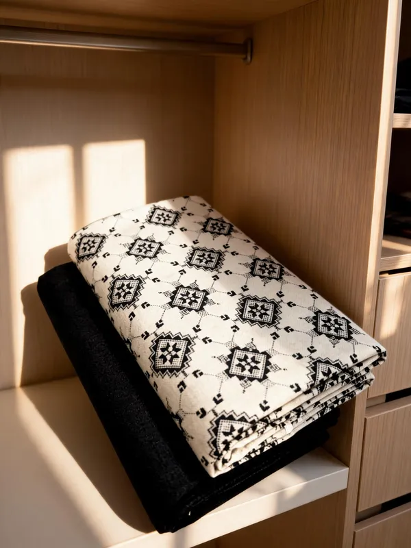 Black_&_White_Cotton_Geometric_Print_Unstitched_Fabric_For_Men
