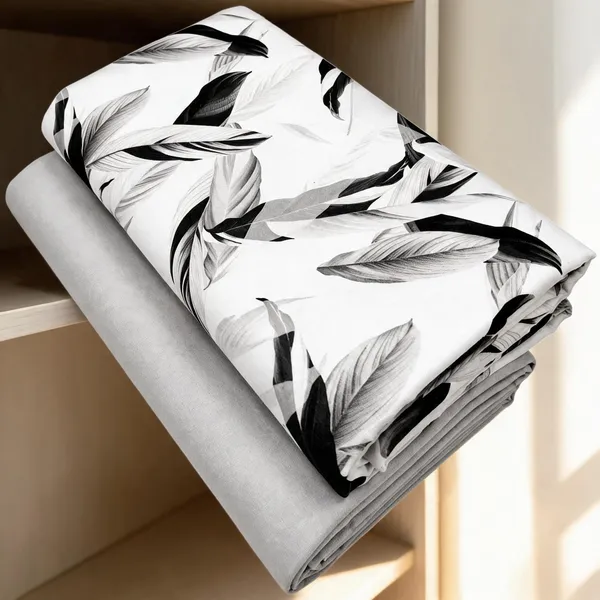 Monochrome_Cotton_Leaf_Print_Unstitched_Fabric_For_Men