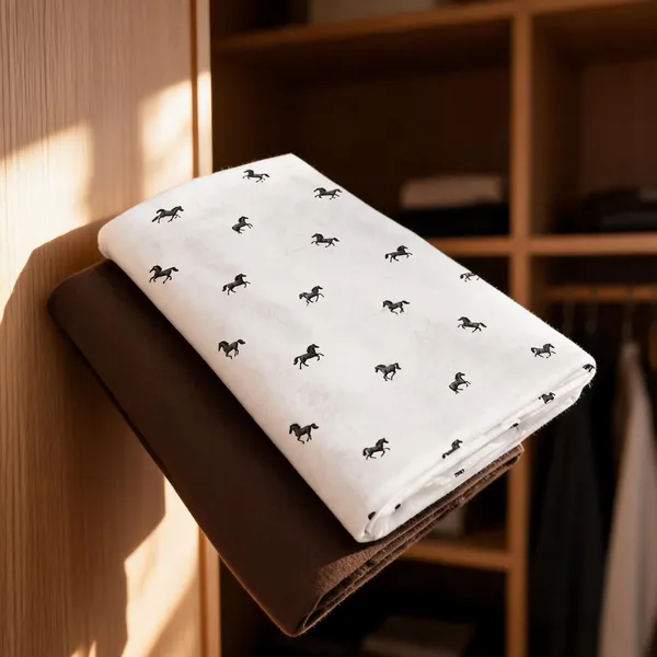 White_Cotton_Horse_Print_Unstitched_Fabric_For_Men