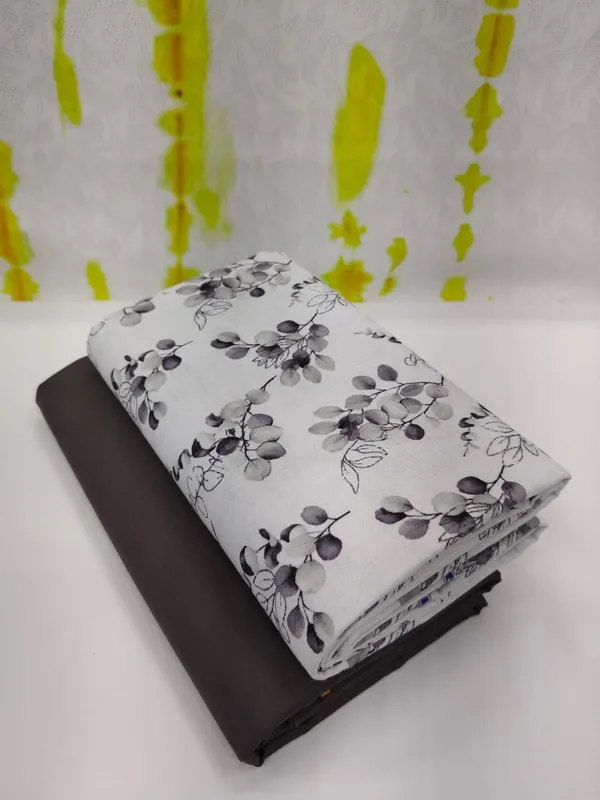 Grey_Cotton_Floral_Printed_Unstitched_Fabric_For_Men
