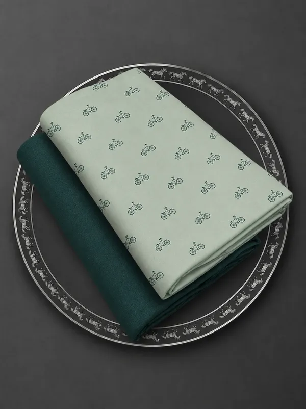 Mint_Green_Cotton_Bicycle_Printed_Unstitched_Fabric_For_Men