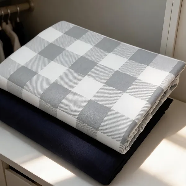Grey_White_Cotton_Checkered_Unstitched_Shirt_Pant_Fabric_For_Men