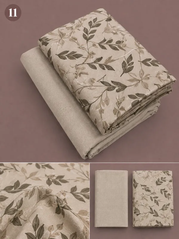 Beige_Cotton_Botanical_Floral_Print_Unstitched_Fabric_For_Men
