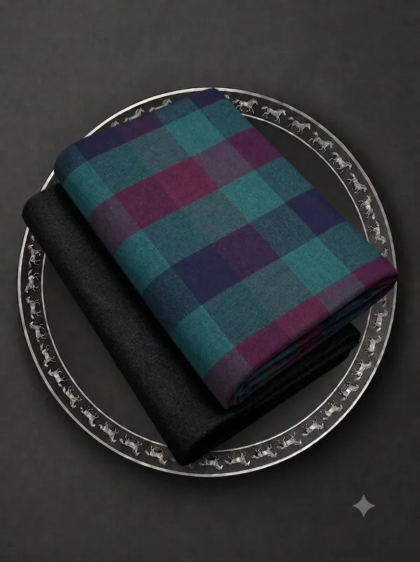 Multicolour_Cotton_Checked_Unstitched_Fabric_For_Men