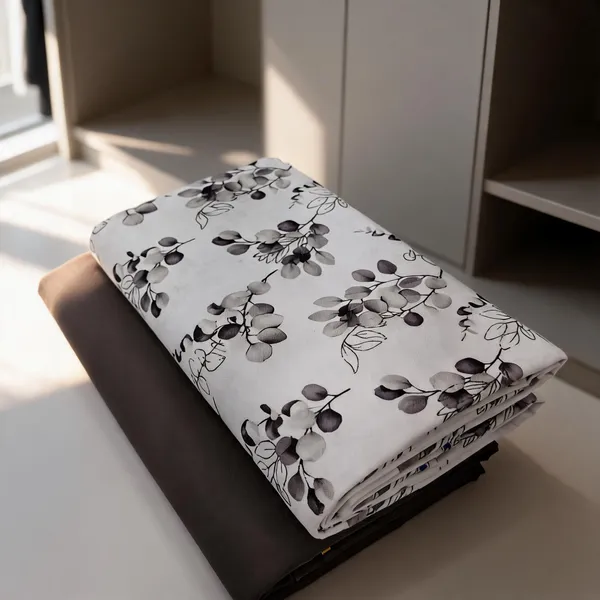 Grey_Cotton_Floral_Printed_Unstitched_Fabric_For_Men