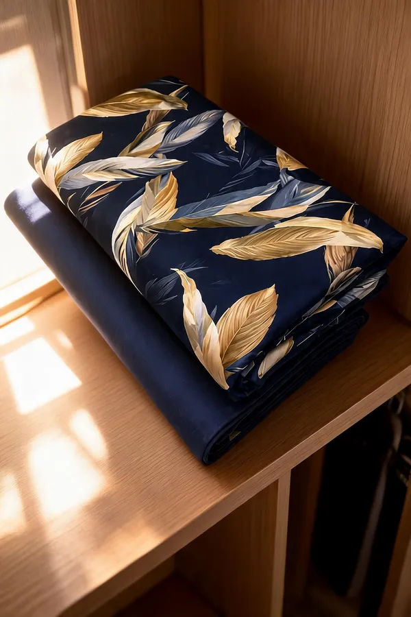 Navy_Cotton_Botanical_Leaf_Print_Unstitched_Fabric_For_Men