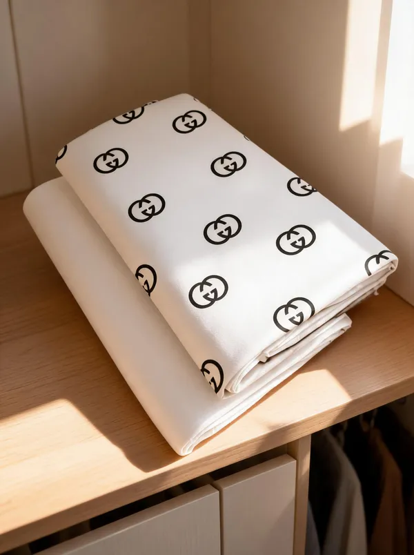 White_Cotton_Interlocking_Motif_Print_Unstitched_Fabric_For_Men