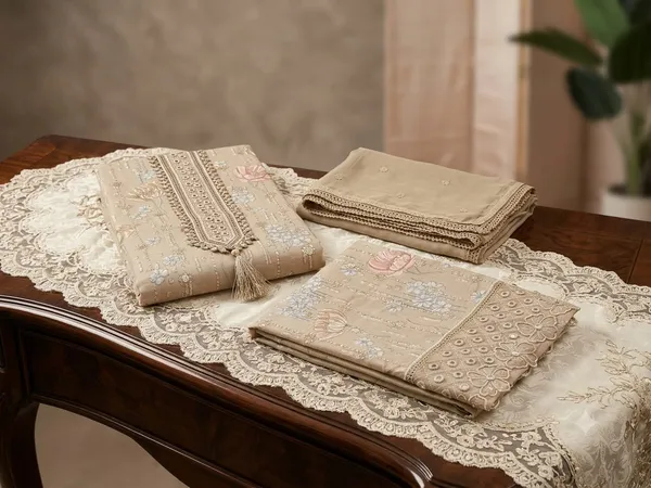 Beige_Modal_Cotton_Embroidered_Unstitched_Suit_Set_For_Women