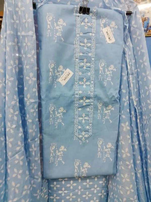 Blue_Cotton_Straight_Unstitched_Suit_Set_For_Women