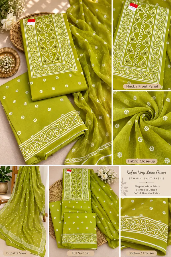 Green_cotton-rayon_Unstitched_Suit_Set
