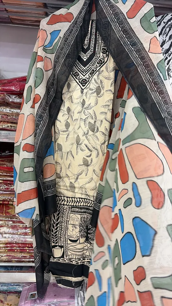 Cream_Cotton_Straight_Unstitched_Suit_Set_For_Women