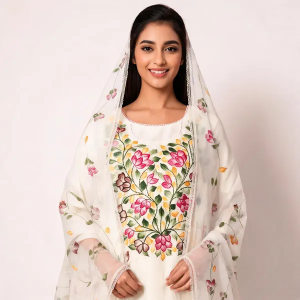 White_Cotton_Floral_Unstitched_Suit_Set_For_Women
