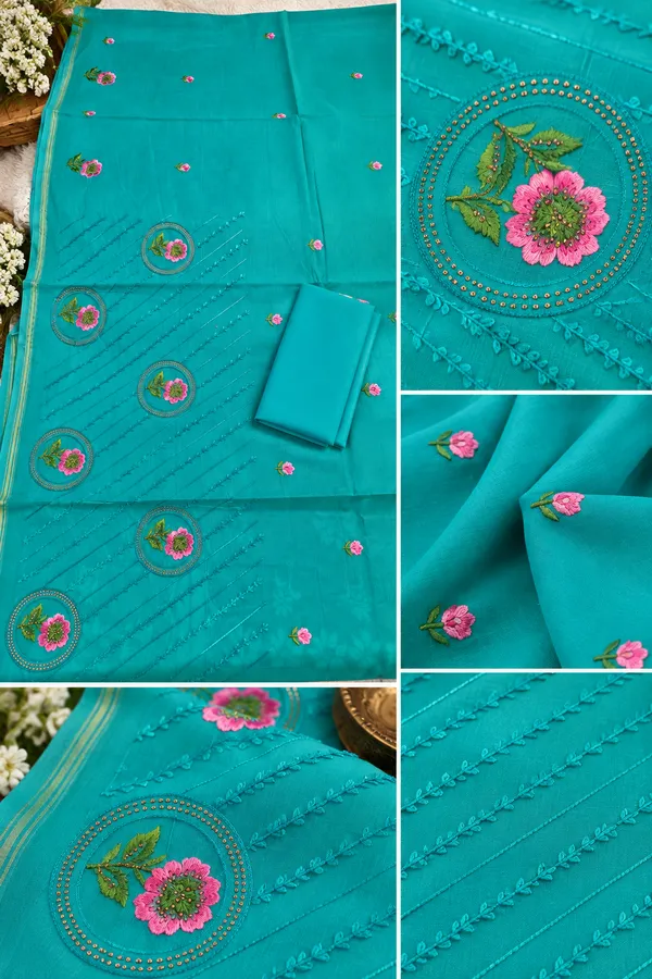 Firoza_Gulbahar_Embroidered_Saree_🌸