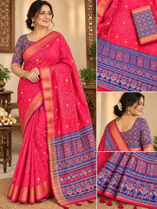 Gulabi_Neelanjali_Saree