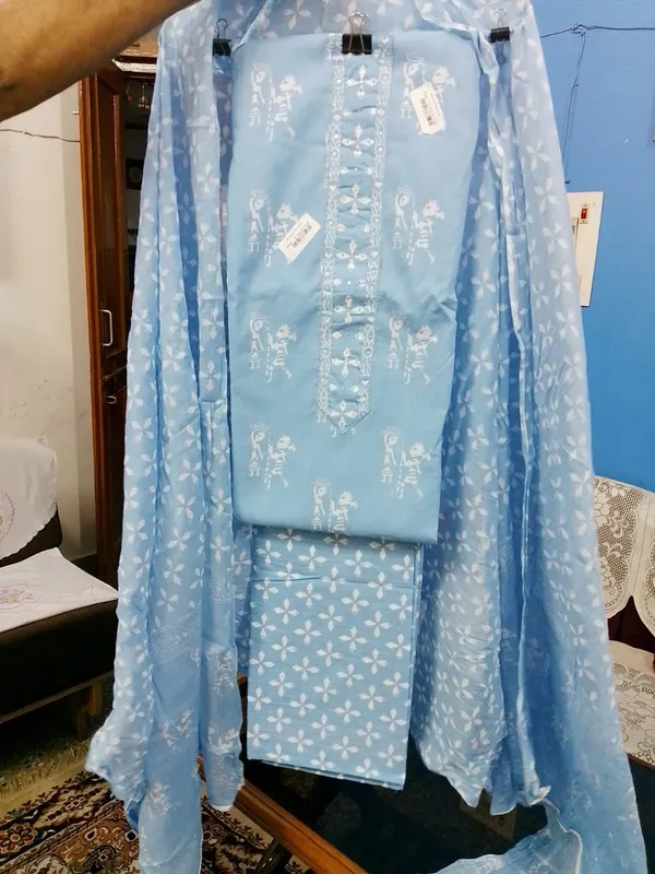 Blue_Cotton_Straight_Unstitched_Suit_Set_For_Women