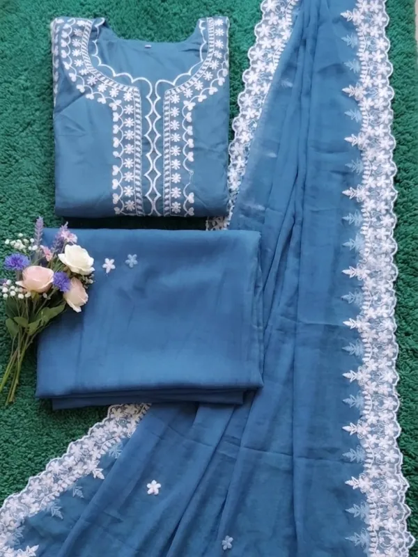 Blue_Mul_Cotton_Embroidered_Unstitched_Suit_Set_For_Women
