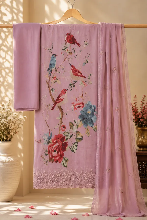 Lavender_birdsong_embroidered_unstitched_suit_piece