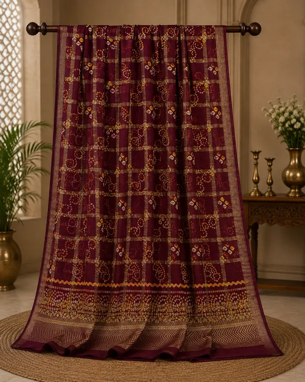Maroon_Printed_Saree_for_Women